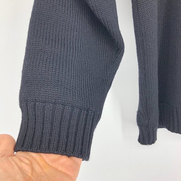 Cappello Black ugly / grandma christmas sweater w/snowflakes &  polar bears M - Picture 12 of 14